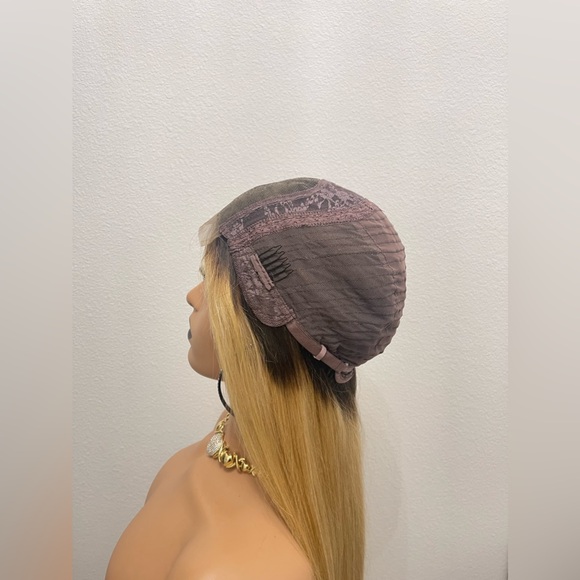 New! 20” 4x4 Lace Closure Wig, Human Hair Customized Ombre 4/27 - Picture 10 of 11